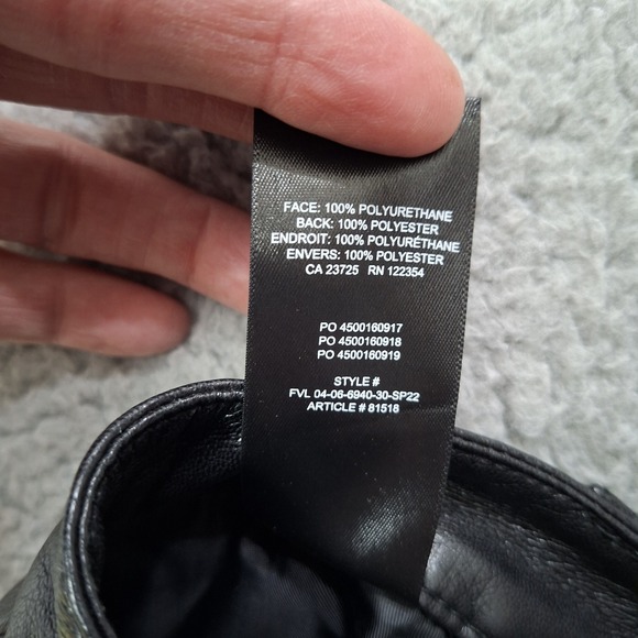 WILFRED Melina Pant High Waisted Black Vegan Leather Pants Sz 6 Aritzia - Picture 10 of 10